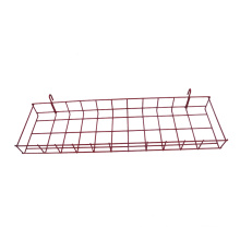 customerize red color wire basket for pegboard ,slatwal or mesh grid panel